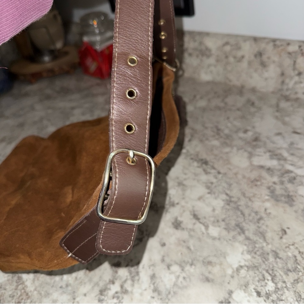 COACH Legacy Suede Chocolate Brown Slim Bucket Shoulder Bag Vintage Y2K 4115 - Picture 2 of 12